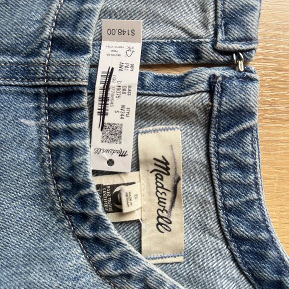 $148 NWT Madewell Circle Mini Dress Women's Size Small Airy Denim Edition NV344 - Picture 7 of 8